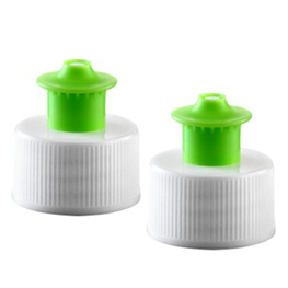 Plastic Pull-Push Cap for Bottles