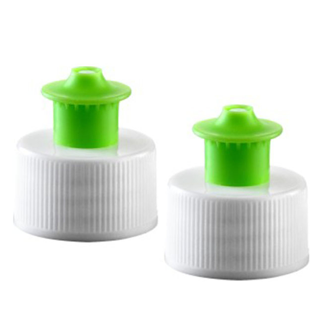 Plastic Pull-Push Cap for Bottles