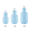 Unique 30ml 50ml 80ml Blue PE Skin Care Cosmetic Lotion Pump Bottle Plastic Travel Shower Gel Shampoo Bottles