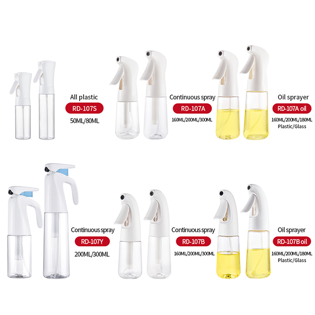 High Quality Plastic Color 300ml Reusable Empty Sprayer Bottle Cosmetics Personal Care Alcohol Continuous Spray Bottle