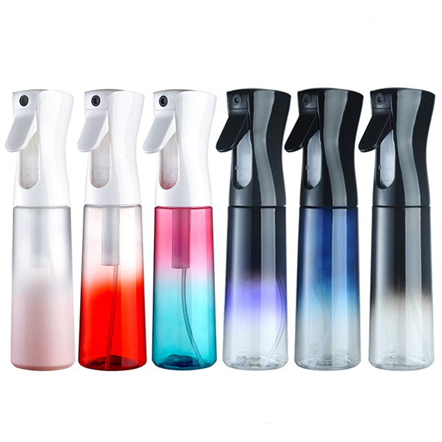 Wholesale 200ML 300ML Fine Mist Cute Water Sprayer Bottle Plastic Alcohol Hairdresser Continuous Spray Bottle