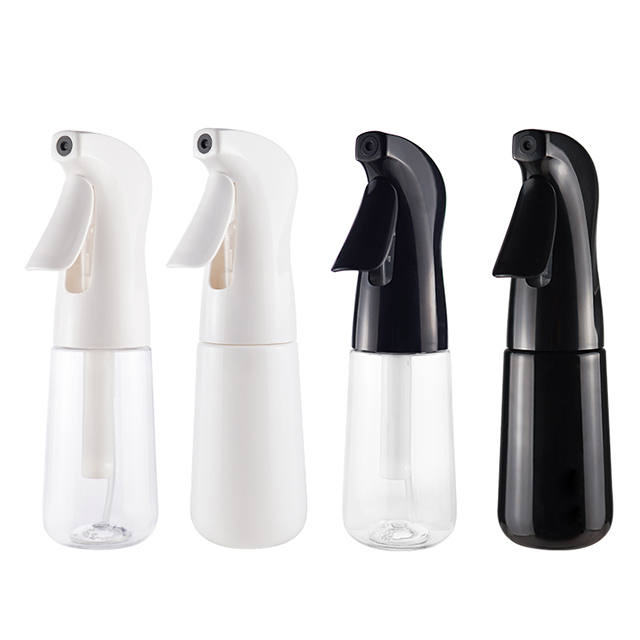 Newly Designed 200ml Plastic Fine Mist Sprayer Transparent Hair Water Continuous Spray Bottle