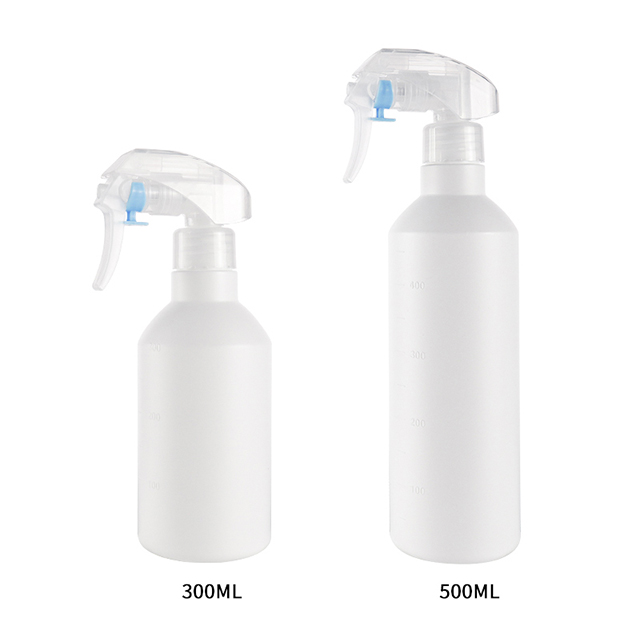 300ml 500ml Daily Chemical Packaging Bottle White PE Plastic Spray Bottle