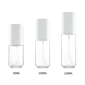 Reusable 80ml 100ml 120ml Plastic Square Mini Spray Bottle Travel-sized Lotion Pump Bottle for Personal Care Cosmetics Packaging