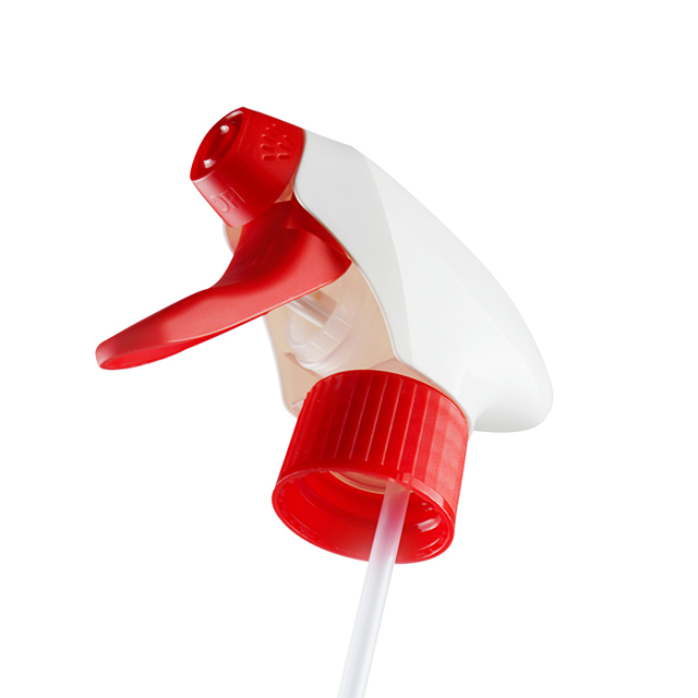 Newly Designed 28mm Colored Acid Alkali Resistant Non-Spill Cleaner All Plastic Trigger Sprayer PP Garden Sprayer Head Bottles