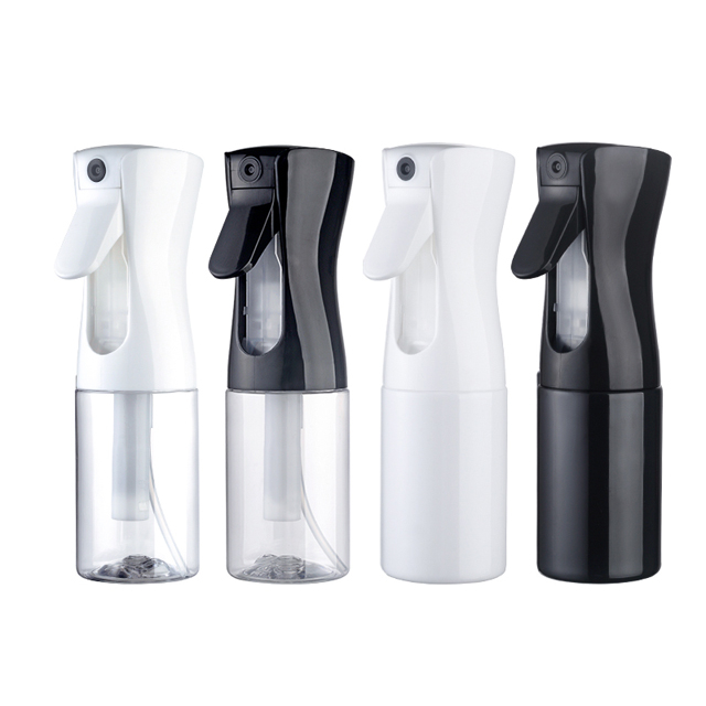 Manufacturers 160ml 5oz PET Water Continuous Sprayer Plastic Fine Mist Salon Black Hair Spray Bottle for Face