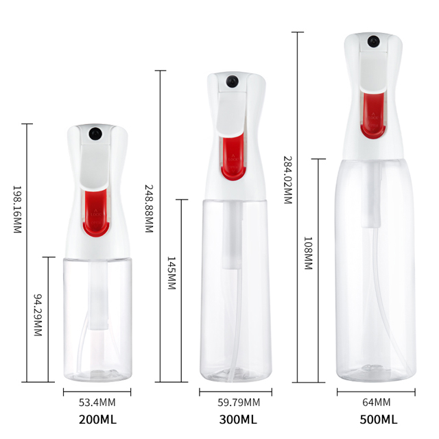 OEM 500ml Reusable PET Continuous Spray Bottle Lock Nozzle for Indoor Cleaning Outdoor Gardening Disinfecting
