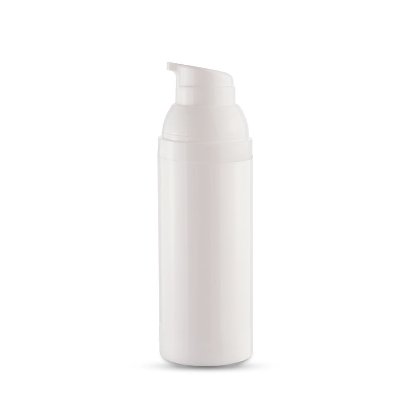 30ml 50ml 75ml White Round Cosmetic Vacuum Pump Bottle PP Plastic Airless Lotion Bottle