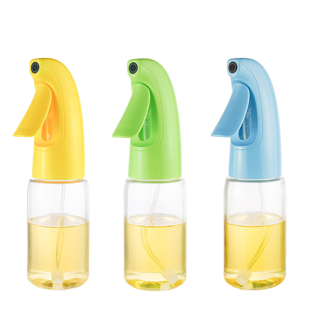 High Quality 200ml 220ml Portable Kitchen Salad Grill Glass Spray Bottle Multifunctional Cooking Olive Oil Sprayer