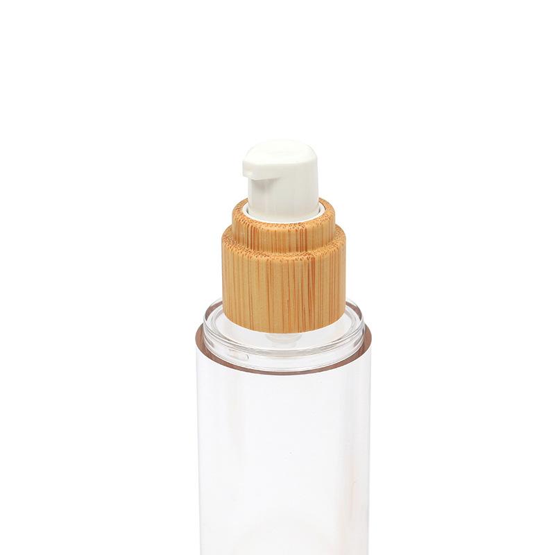 Eco-friendly 15ml 30ml 50ml Hot Sale Plastic Dispenser Lotion Pump Cosmetic Airless Bottle with Bamboo Pump