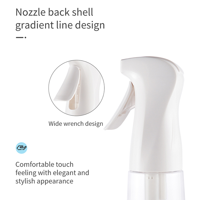 Factory Newly 160ml Black Transparent Pet Continuous Spray Bottle for Personal Care Household Cleaning