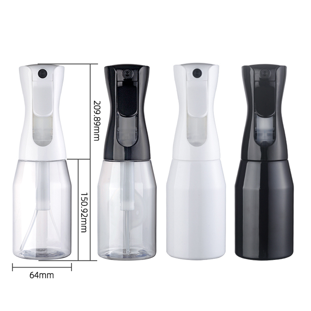 Customized 300ml PET Water Mist Sprayer Plastic Continuous Styling Hair Fine Mist Spray Bottle
