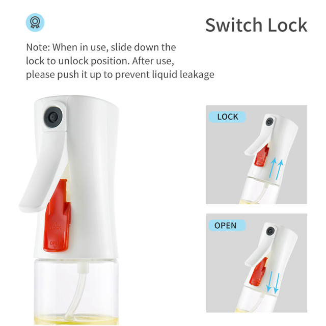 Reusable Cooking Oil Spray Bottle Multifunctional Olive Oil Vinegar Dispenser for Household Kitchen Outdoor Barbecue