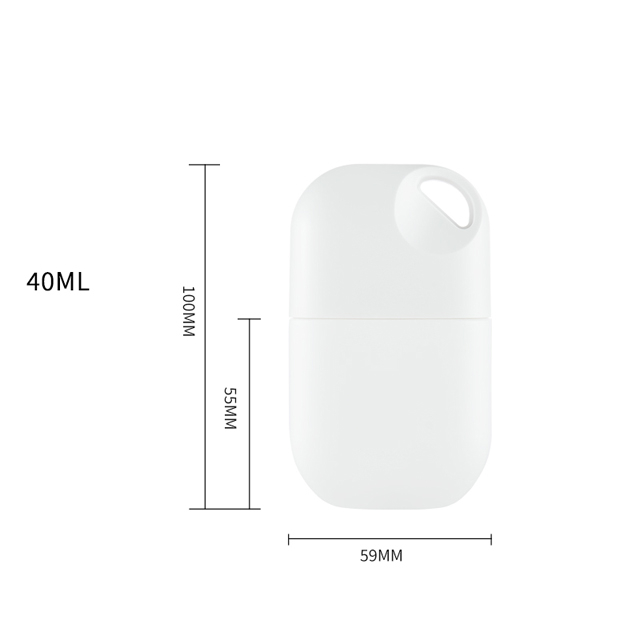 40ml Reusable Plastic PE Sunscreen Bottle Empty Lotion Bottle with Lanyard for Personal Skin Care And Outdoor Travel