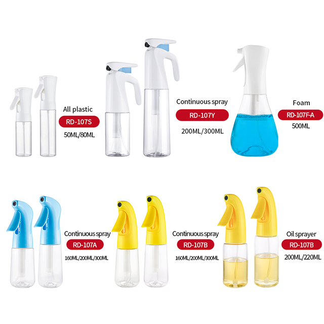 Newly Designed 160ml 200ml Blue Clear Plastic Fine Mist Trigger Spray Bottle Hair Salon Continuous Spray Bottle