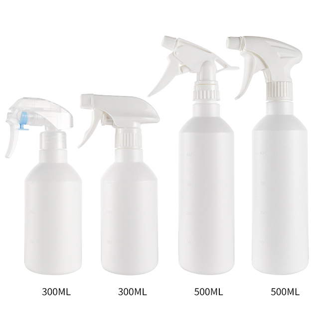 300ml 500ml White Pet Empty Alcohol Plastic Hair Plastic Trigger Spray Bottle