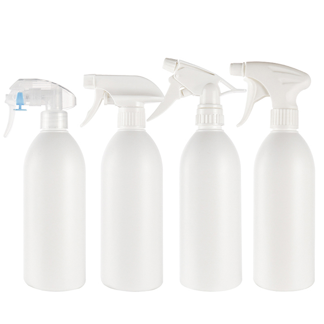 Custom Logo Cleaning 17oz 500ml Plastic Spray Bottle with White Sprayer