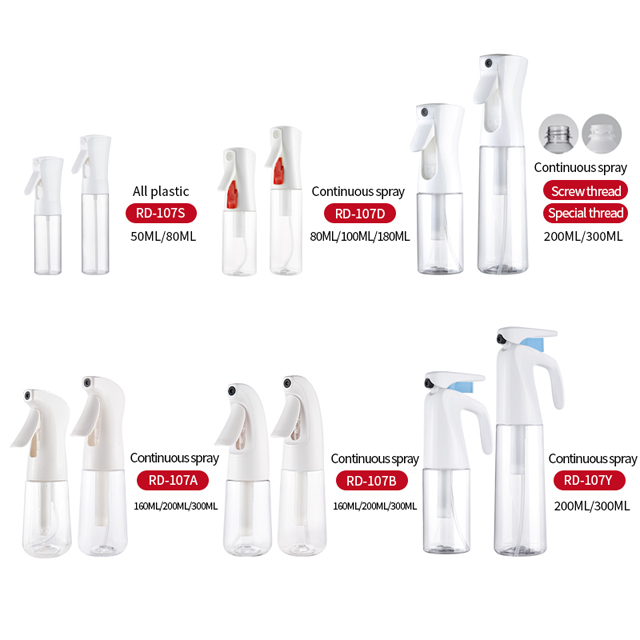 10OZ 200ML 300ML Colorful Hair Baber Plastic Water Sprayer Pump Fine Mist Continuous Spray Bottle