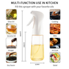 New 180ml Glass Olive Oil Sprayer Kitchen Cooking Tool Portable Air Fryer Empty Oil Spray Bottle