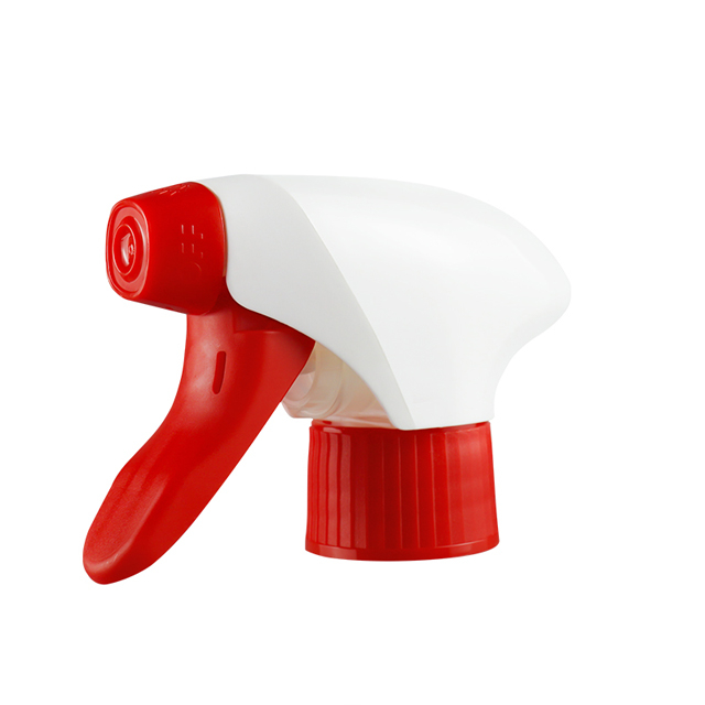 Newly Designed 28mm Colored Acid Alkali Resistant Non-Spill Cleaner All Plastic Trigger Sprayer PP Garden Sprayer Head Bottles