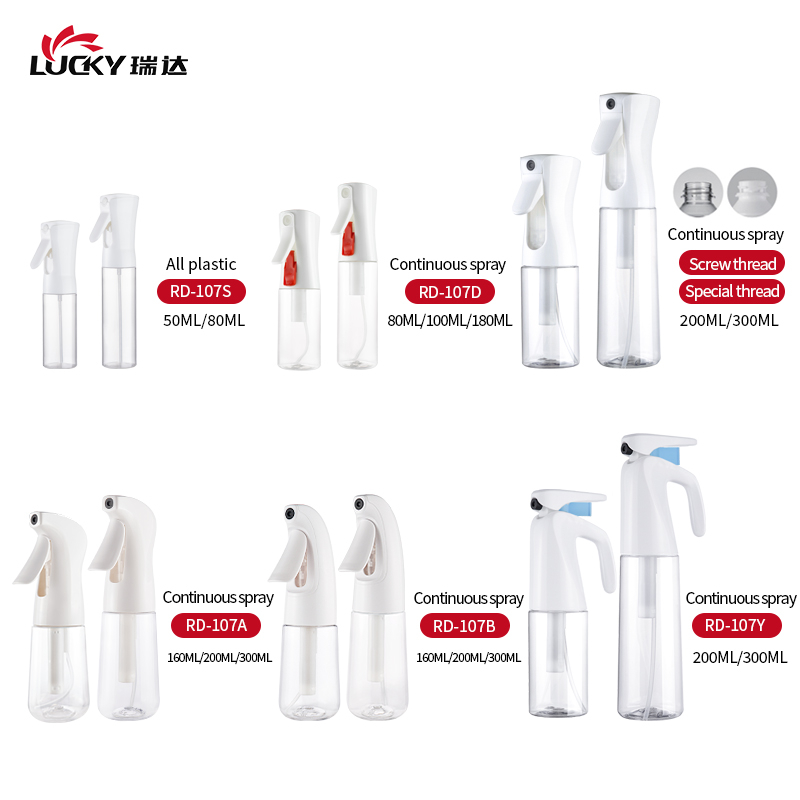 Wholesale Plastic Cosmetics Moisturizing Continuous Spray Bottle Empty 160ml 200ml Barber Salon Mist Hair Spray Bottle