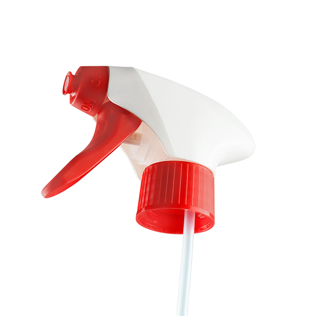 28mm Red White All Plastic Foam Trigger Sprayer for Kitchen Cleaning Car Maintenance