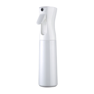 Custom 350ml Black White PET Continuous Mist Spray Bottle Indoor Cleaning And Hair Salon Barber