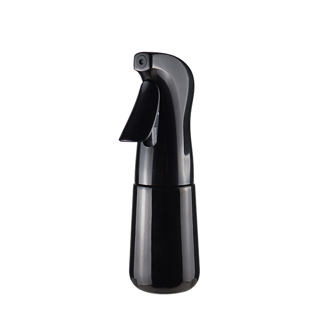 Factory Newly 160ml Black Transparent Pet Continuous Spray Bottle for Personal Care Household Cleaning
