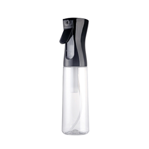 Wholesale 300ml White Black Plastic Fine Mist Continuous Spray Bottle Reusable Salon Hair Sprayer Bottle