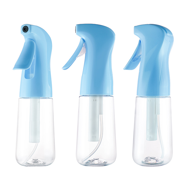 New Fashion Plastic Pet 200ml 300ml Continuous Spray Bottle for Hairdressing Moisturizing Home Alcohol Cleaning
