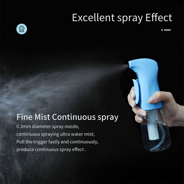 New 200ml Color Hair Sprayer Bottle Portable Trigger Fine Mist Cosmetic Moisturizing Continuous Spray Bottle