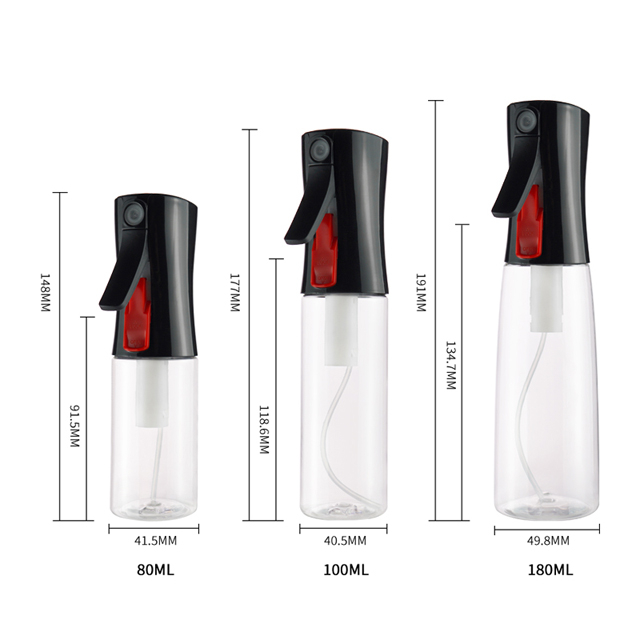 2025 New 80ml 100ml 6oz Plastic Multi-functional Beauty Hair Continuous Spray Bottle Portable Fine Mist Travel Spray Bottle