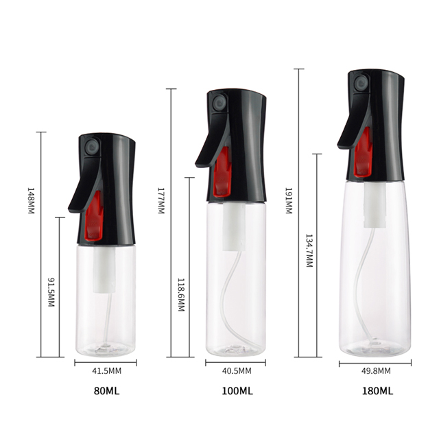 2025 New 80ml 100ml 6oz Plastic Multi-functional Beauty Hair Continuous Spray Bottle Portable Fine Mist Travel Spray Bottle